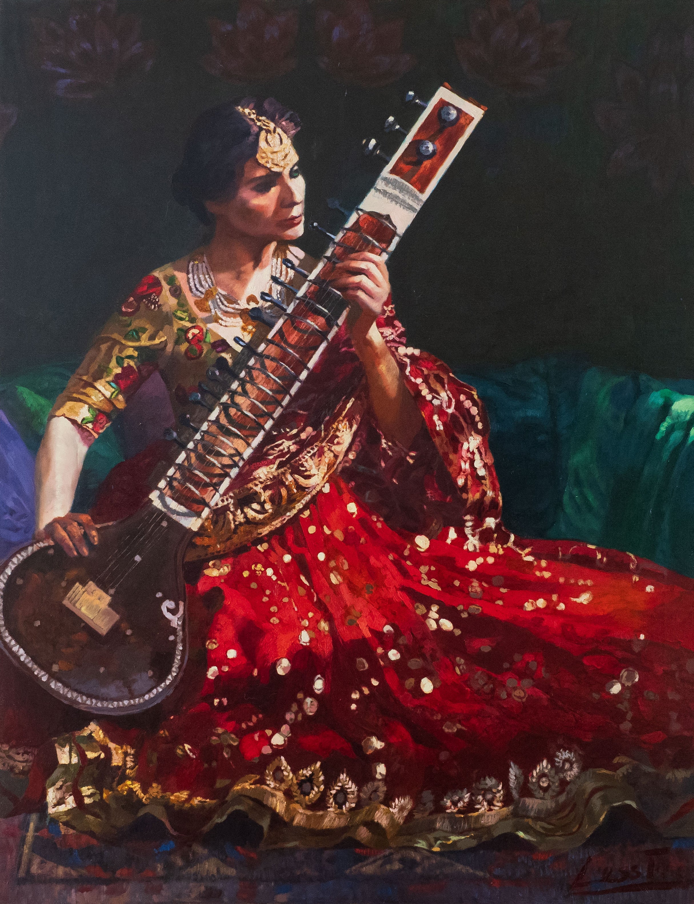 Lady with Cytra Instrument